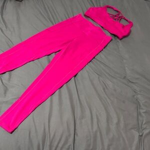Victoria's Secret Hot Pink Leggings Set